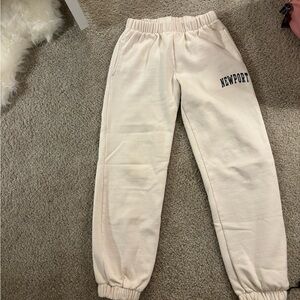 Brandy Melville Cream Joggers